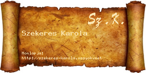 Szekeres Karola névjegykártya