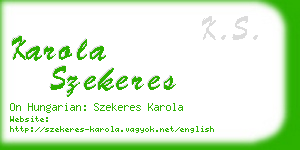 karola szekeres business card